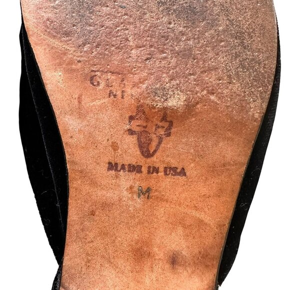 Amy Jo Gladstone Black Velvet Monkey Paying  Trumpet Slip On Mules Size Medium - Picture 11 of 13